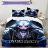 3pcs Custom Name Dark Fantasy Portrait Bedding Set Printed Bedding Set Duvet Cover Closure Includes 1 Duvet Cover & 2 Pillowcases Bedroom Decor