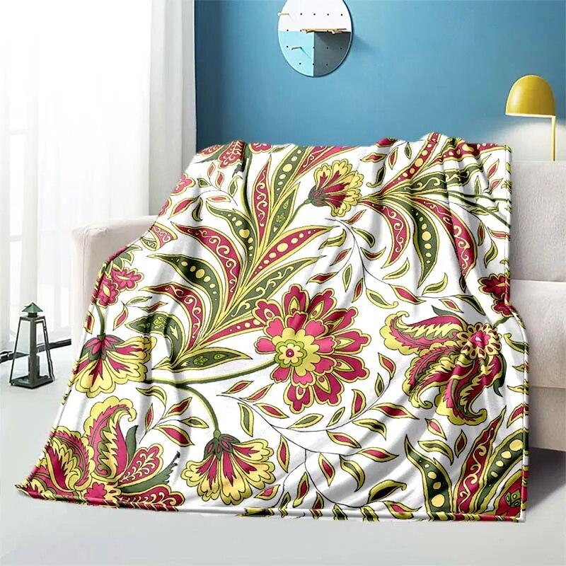 Retro Patternblanket Sofa Blanket Air Conditioning Cover Blanket Blankets for Beds Cute Blanket Children‘s Blanket Thin Blanket