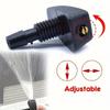 2-piece/set Car Universal Front Hood Wiper Nozzle Spray Kit Sprinkler Fan Nozzle Cover Washer Outlet Adjustable
