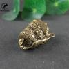 Copper Toad Ornament Antique Hollow Brass Animal Figurines Miniatures Decorations Chinese Feng Shui Crafts Tea Pet Car Keychains
