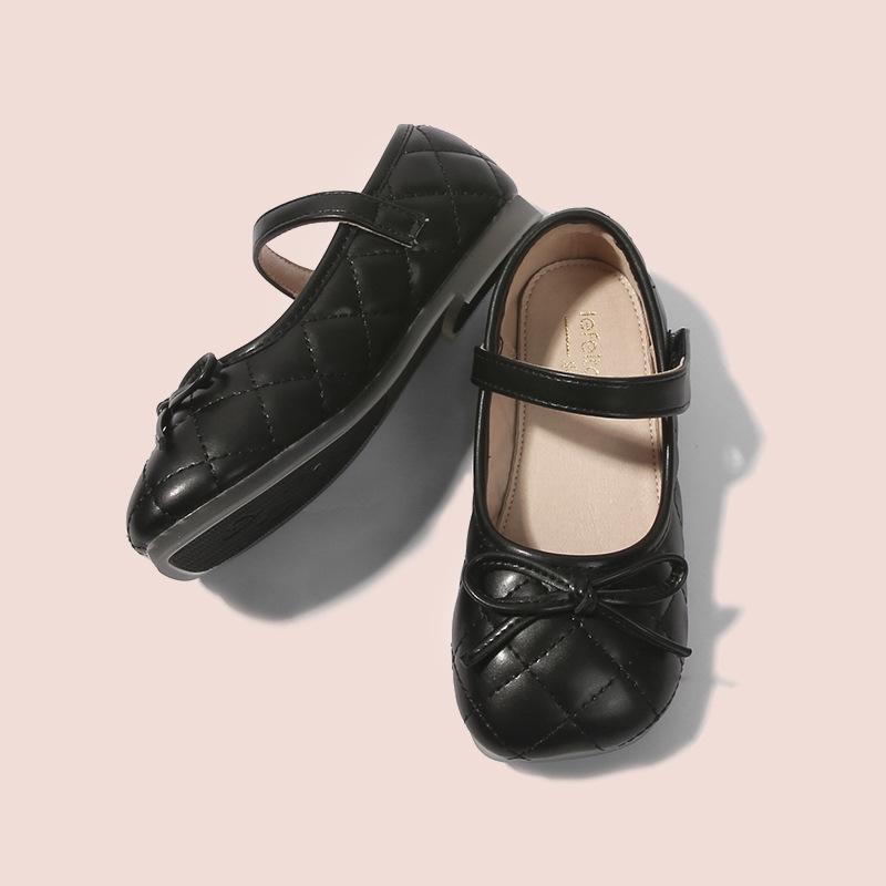 Girls' British-Style Leather Shoes - Spring/Autumn Soft Sole Flats for Little Princess.