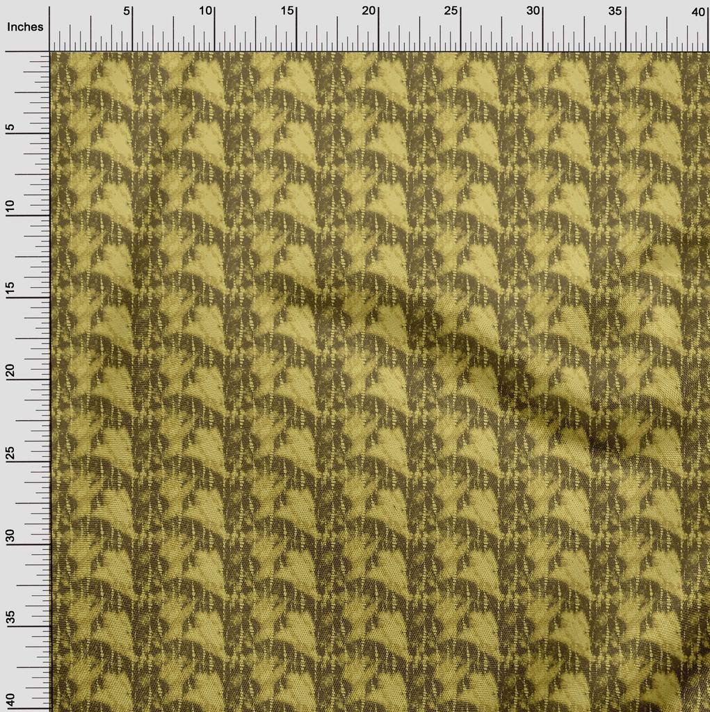 oneOone Cotton Flex Dark Mustard Fabric Asian-Tie & Dye- Texture Craft Projects Decor Fabric Printed By The Yard 40 Inch