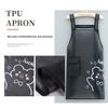 Cartoon Sleeveless Waterproof TPU Apron Dirt-Proof Transparent Kitchen Apron Lightweight Work Aprons Home Use