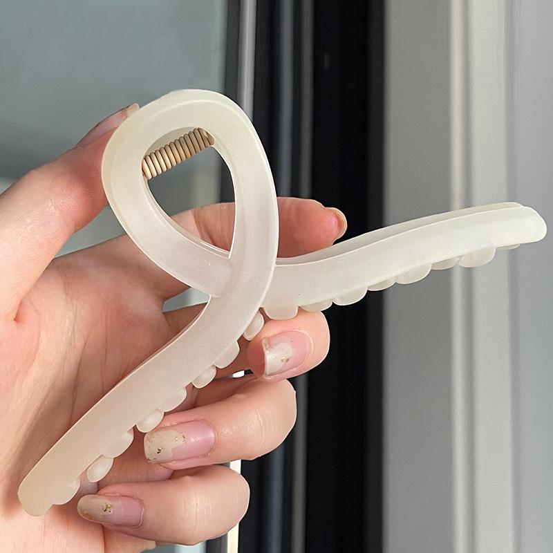 13cm Large Matte Resin Hair Claw Clip for Women - Retro Korean Style Hairpin
