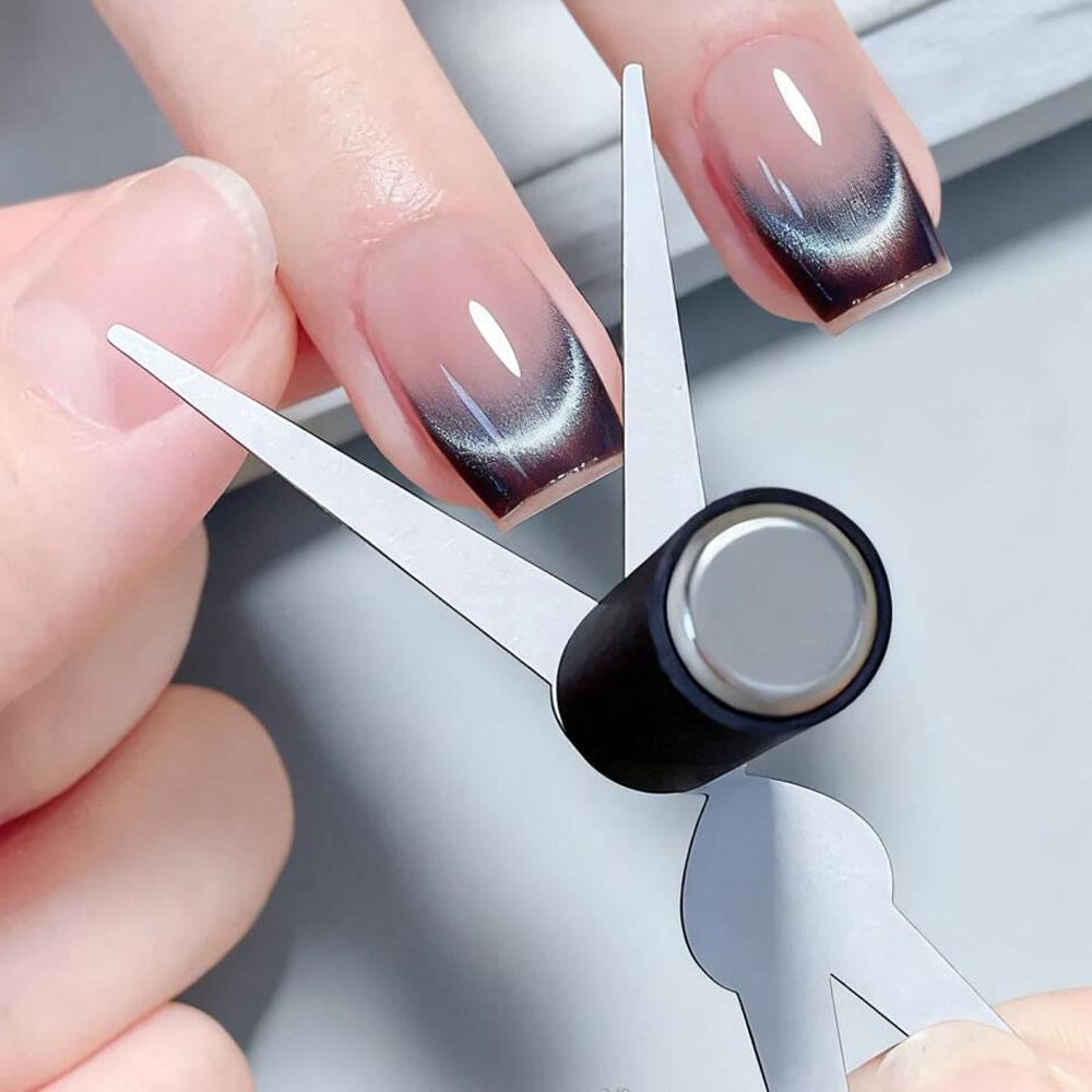 1/2Pc Double-Head French Cat Eye Nail Magnet Set Big Y-shaped 2 In 1 Crescent Moon Cat Eye's Magnet Stick DIY Gel Manicure Tool