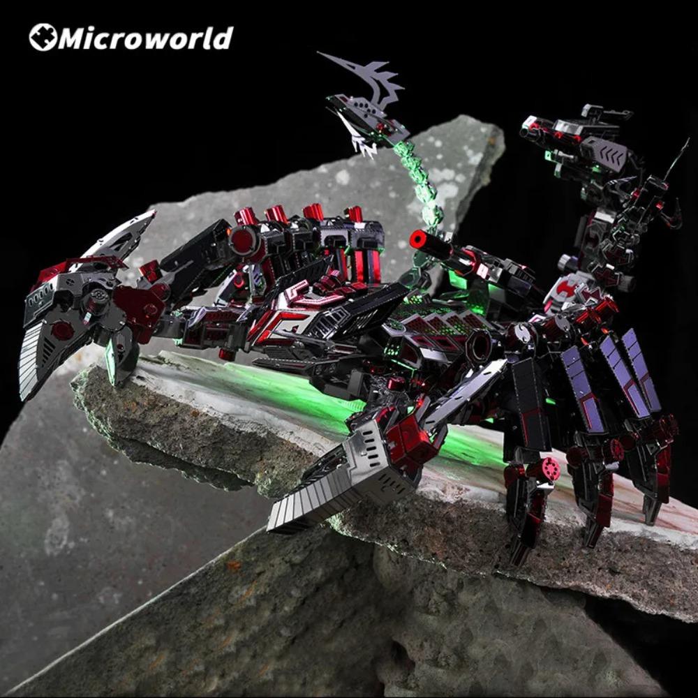 Microworld 3D Metall Tier Puzzle Red Devils Skorpion Modellbausätze DIY Desktop Dekoration Jigsaw Spielzeug Geburtstagsgeschenke Für Erwachsene