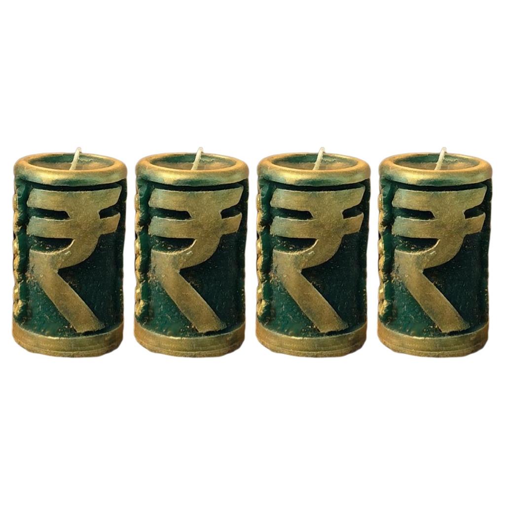 Rupee Candle Hecate Jyotish Mystic Mall Decorative Soy Blend Wax Candle