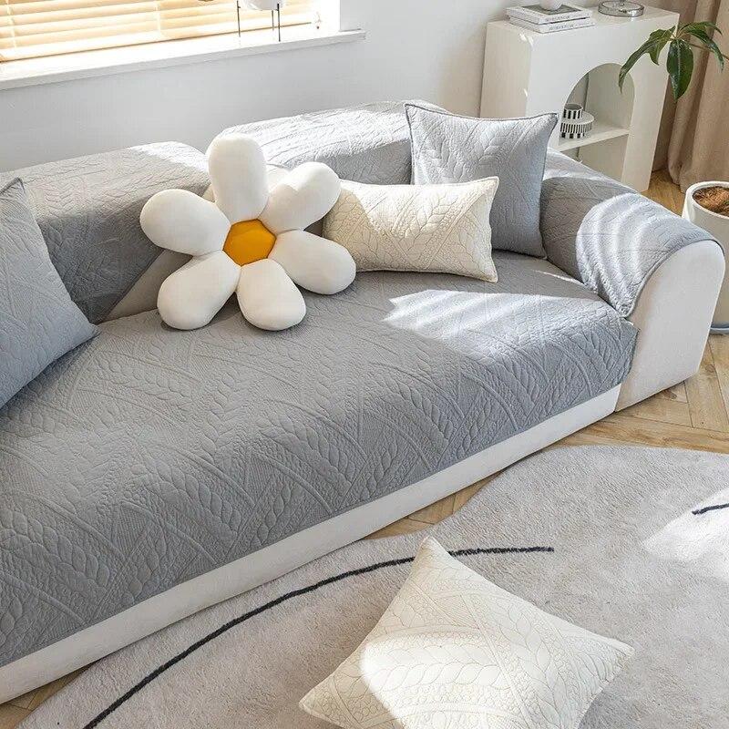 Thick Quilted Sofa Cover High Quality Non-Slip Cotton Sofa Cushion Sofa Towel Nordic Couch Covers Home Living Room Decoration