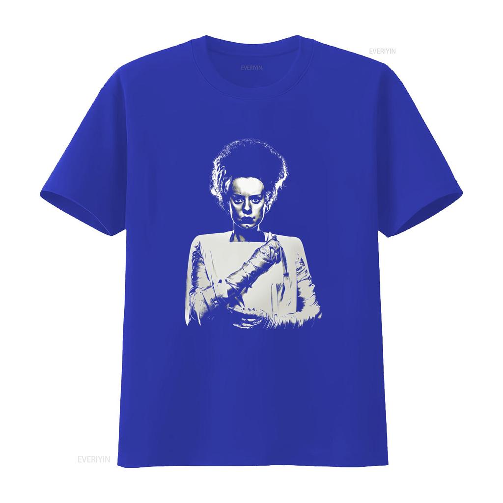 The Bride Of Frankenstein Horror Monster Movie T Shirt Gothic Style Print vintage Washed Comfortable Breathable Stretched