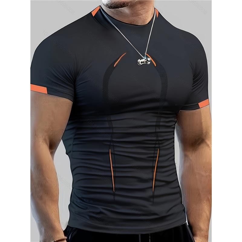 Summer Men's Fitness Sports Training Breathable Short-sleeved Quick-drying Clothes Men's Sports Fashion Short-sleeved T-shirt