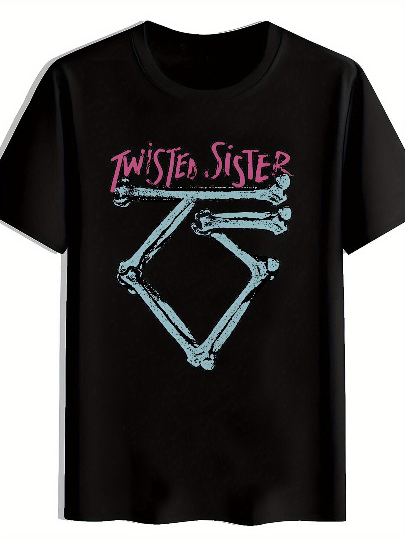 Black Twisted Sister Graphic T-shirt - Vintage Rock Band Design XXXXL