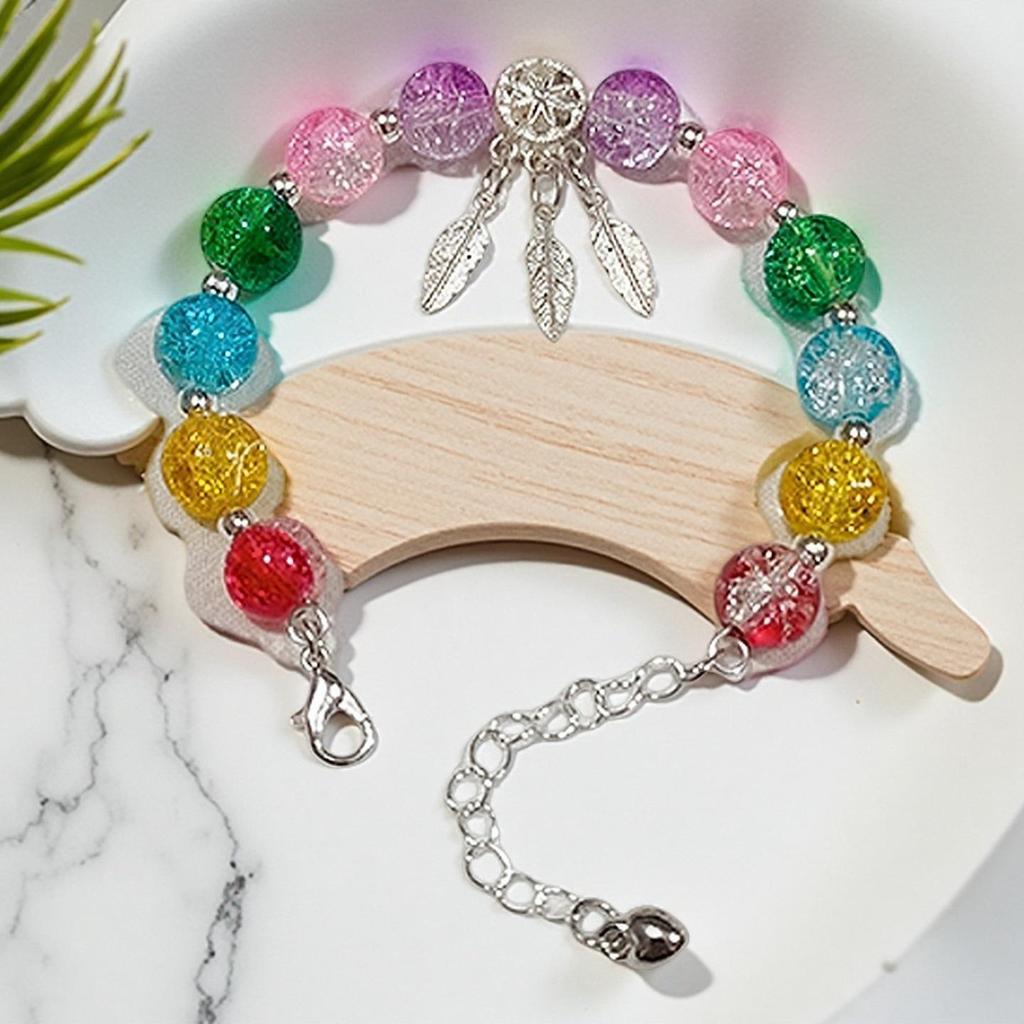 Daisy Popcorn Beaded Bracelet: Elegant Women's Hand Jewelry