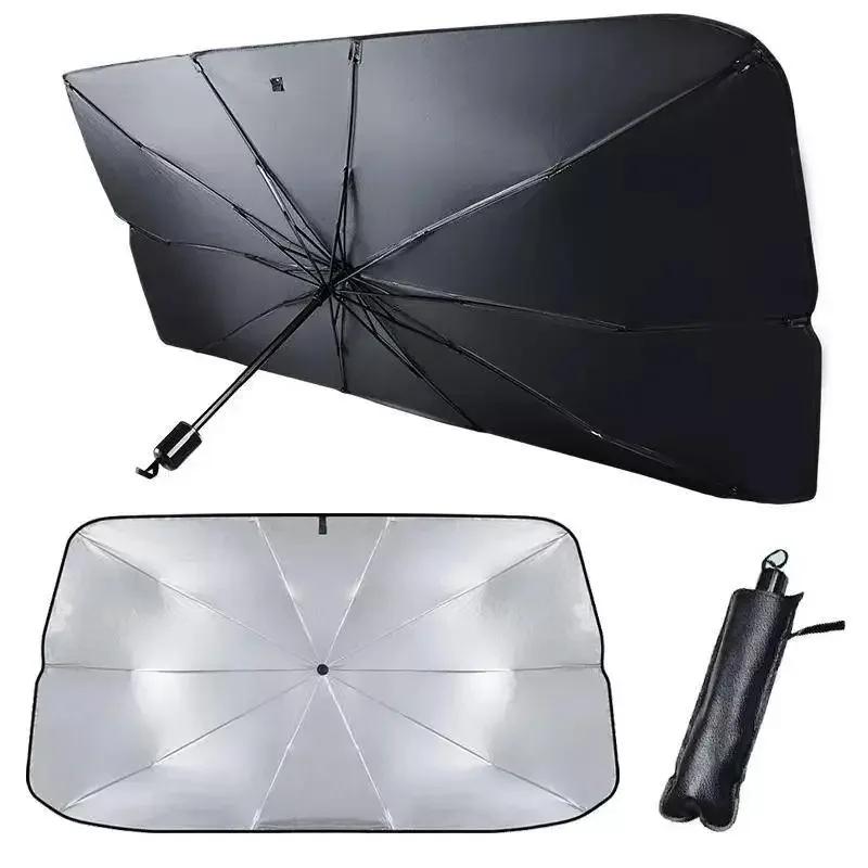 Car Sunshade Foldable Windshield Umbrella Sun Shade Curtain Car Front Window Parasol Sun Protector Thermal Insulation