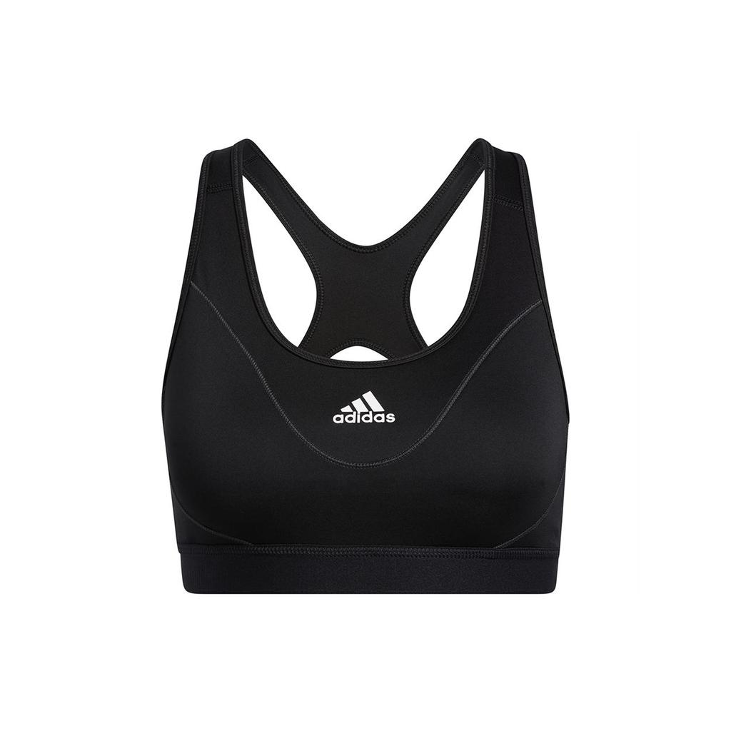 Adidas Reflective Medium Support Running Training Bra Women Sports Bra Black GR8250