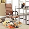 1pc Anime Design Round Carpet Office Chair Mat, Non Slip Rug with Floral Patterns for Home Decor, All Seasons