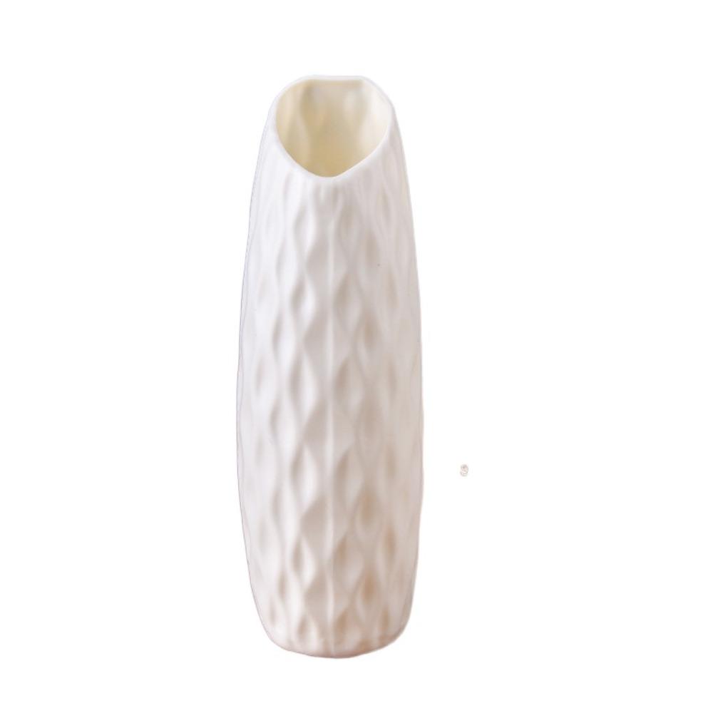 Plastic Nordic Style Vase Imitation Ceramic Desktop Ornament Flower Pot Decoration  Living Room