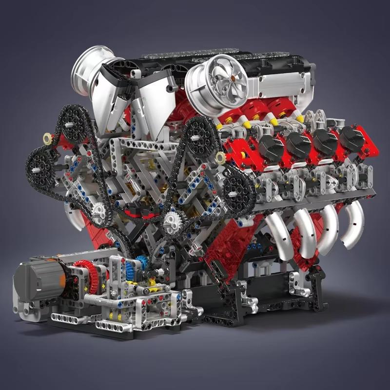 Superior-Grade Mould First-Class King First-Class 10130 High-Standard The Premium-Quality F488 Premium-Quality Supercar Superior-Grade V8 Engine