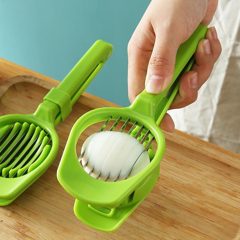 Stainless Steel Egg Cutter Slicer Boiled Egg Divider Strawberry Kiwi Fruit Cutter Food Slicing Mold Kitchen Tools Accessories