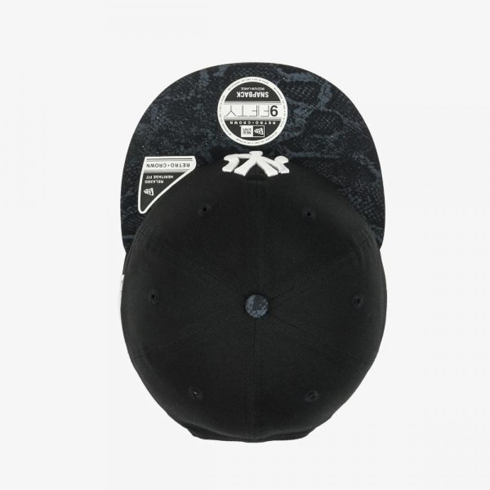 New Era New York Yankees Hadí vzor Retro Koruna Snapback Černá 14693901