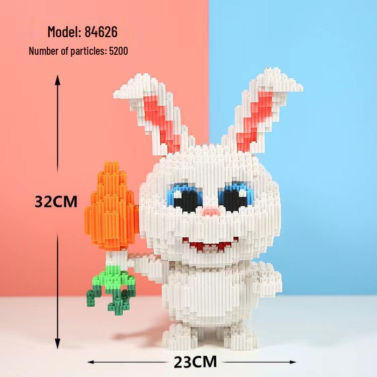 Girls' Compatible Lego: Violent Bear Building Block Series - Educational Micro-Block Interlocking Toys & Gifts