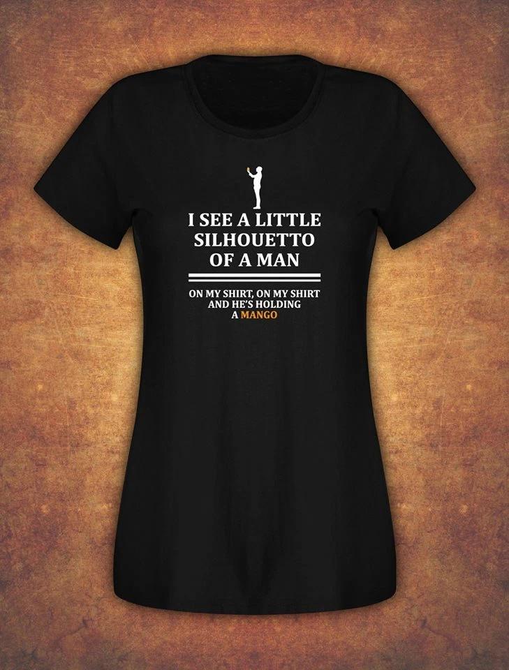 I See A Little Silhouetto Of A Man Mango Queen T- Shirt Female Black 3XL