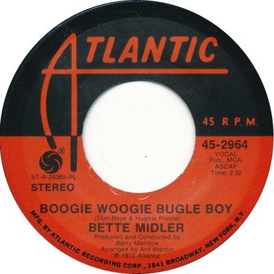 7inch Record BETTE MIDLER - Boogie Woogie Bugle Boy 452964 Atlantic 1973 US Jazz Used