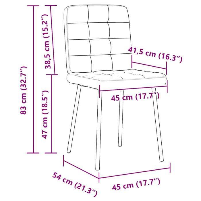 VidaXL Chaises à manger lot de 6 noir velours 3315456