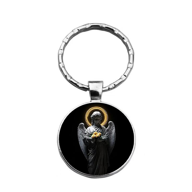 

Angelthemed Key Chain With Zinc Alloy Finish For Key Organization And Gift синий