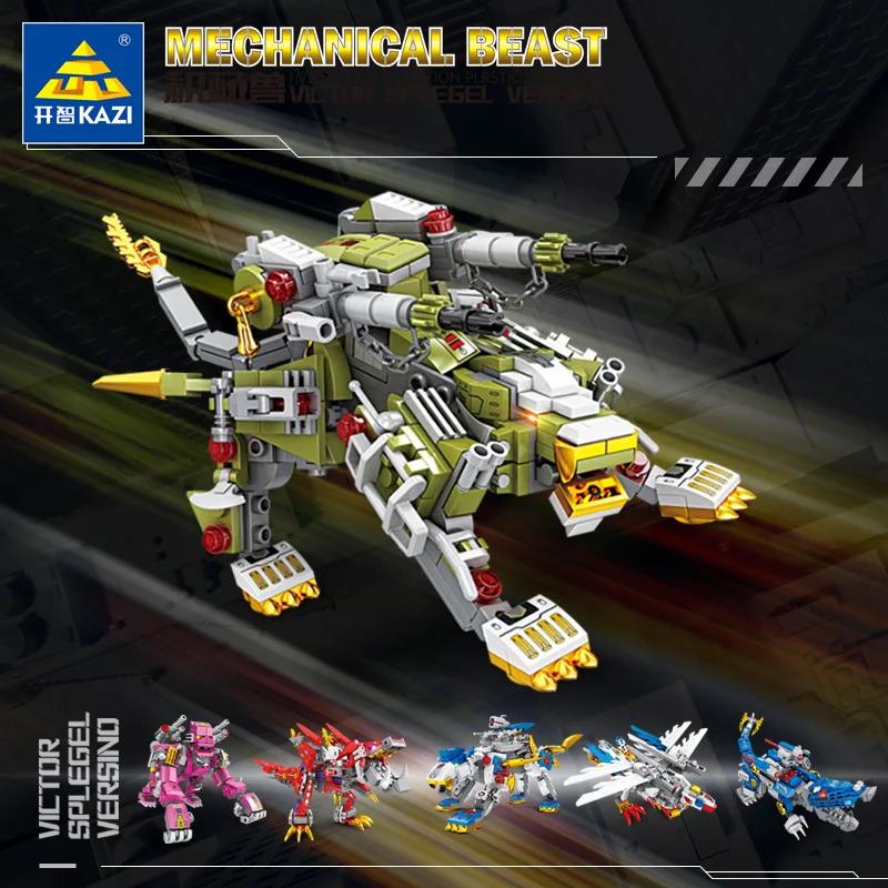Bausteine Modell Mecha Serie Bausteine zusammenbauen Dinosaurier Löwe Kinder Lernspielzeug Mann