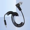 Twist Lock PC Spring Flash Syncing Cable For Flash Triggers Enhances Flexibility With Corrosion Resistant Terminals
