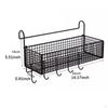 Bedside Hanging Storage Basket Beside Shelf Iron Rack Organizer for Cubical Wall Dormitory Apartment