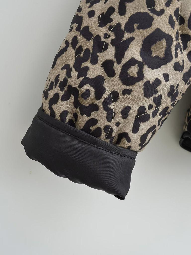 2024 Autumn Women's Cotton Animal Print Jacket - European & American Style Fashion