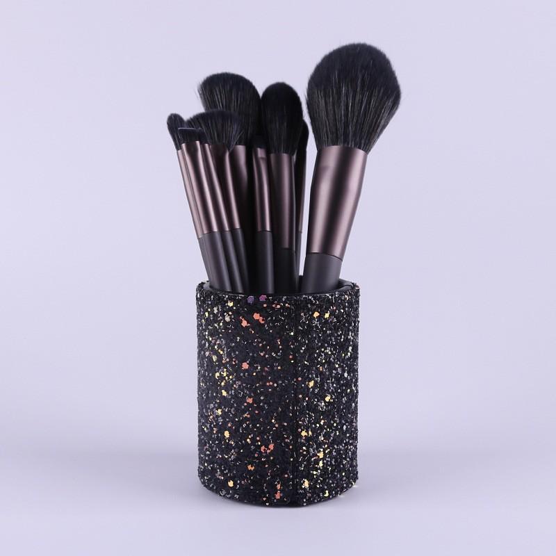 Silver Fox Series Makeup Brush Set, Cangzhou Eyeshadow Brush, Foundation Brush, Blush Brush 12 Wooden Handles, A Complete Set Of Makeup Brushes