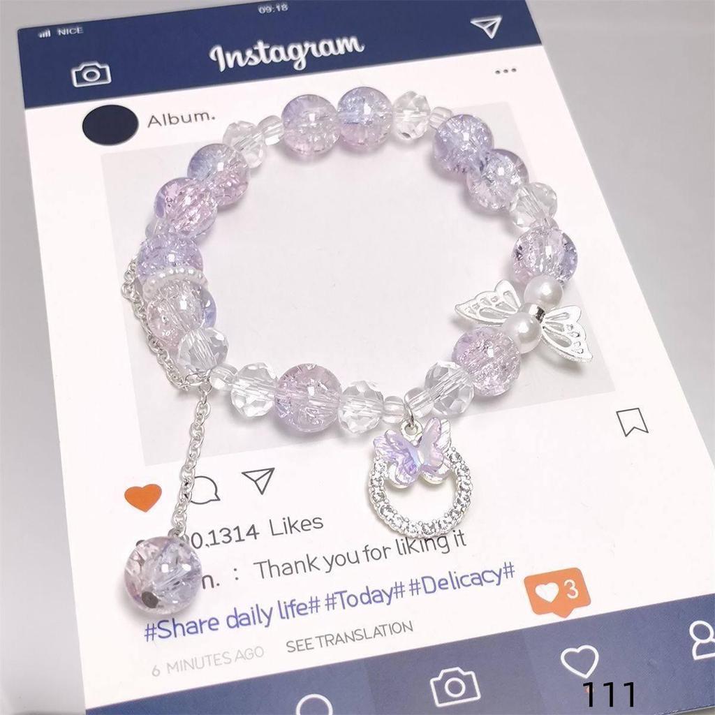 Mori Style Mermaid Crystal Bracelet - Sweet, Versatile Design for Women, Students, and Best Friends.