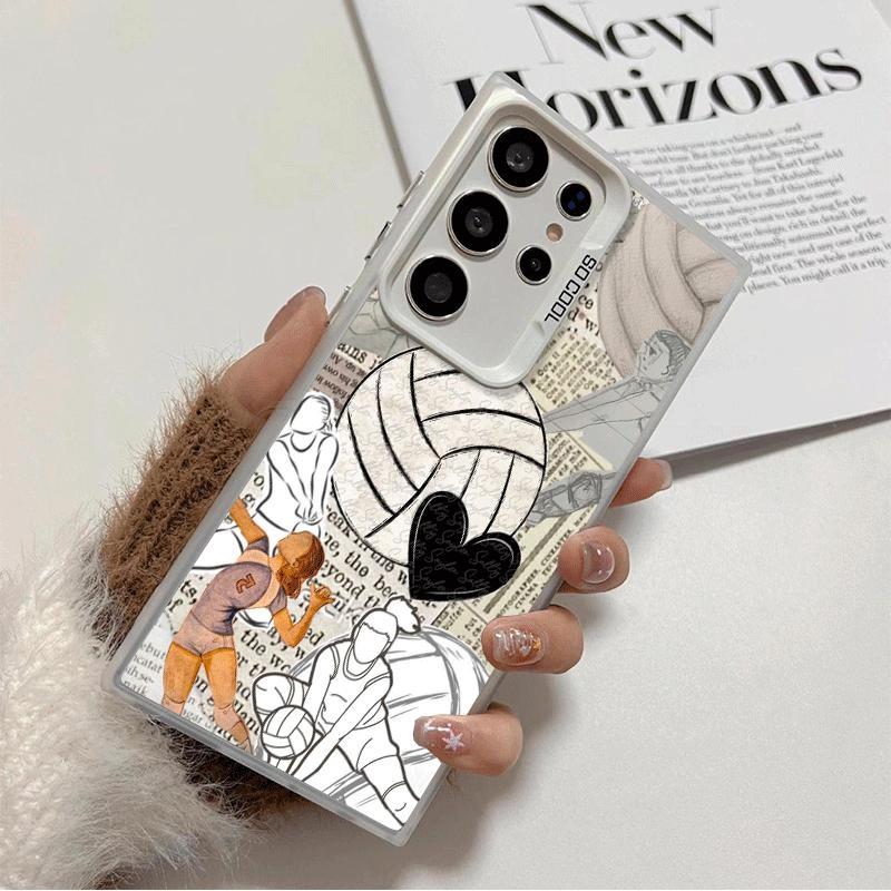 

Volleyball Sport Soft Phone Case for Samsung Galaxy S24 S25 FE S26 Edge S23 Ultra S22 Plus S21 + Shockproof Cover Back Shell Samsung S23 Plus