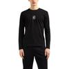 Emporio Armani Logo Embroidered Crew Neck Long Sleeve T-Shirt Men tops Black XM000364-AF12308-UC001