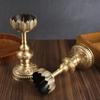 Brass Candle Holder Ornament Base, a Pair of Household Worship Gods, Buddha Front Lamp Holder, High Candle Holder, Copper Product
