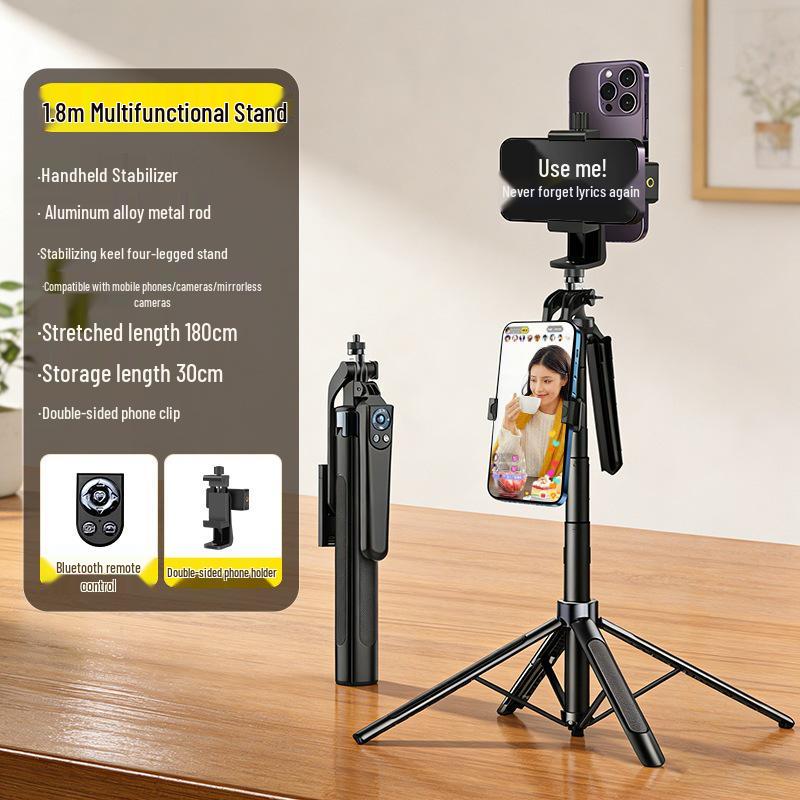 

Dual-Sided Anti-Shake Teleprompter & Phone Holder for Live Streaming