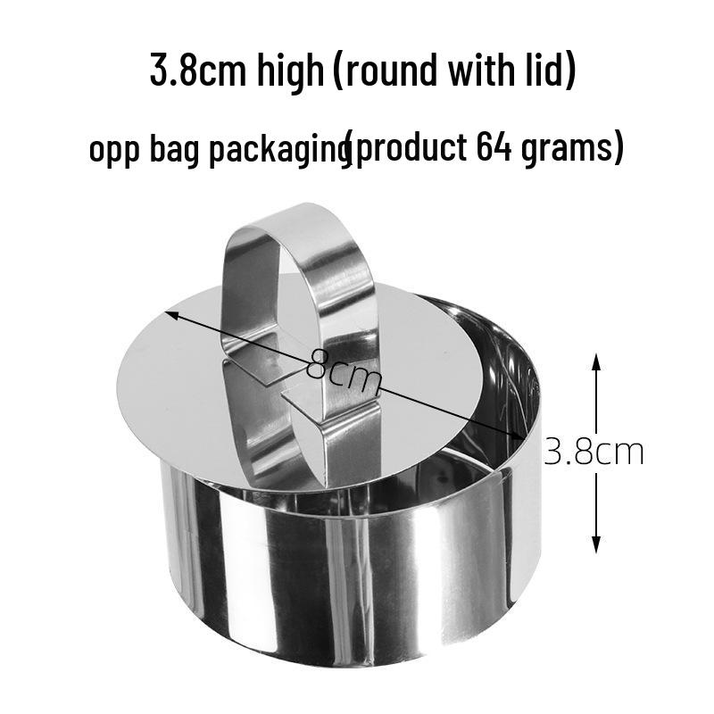 Stainless Steel Mousse & Cookie Cutter Set - Round Cake, Chocolate, DIY Baking Tool