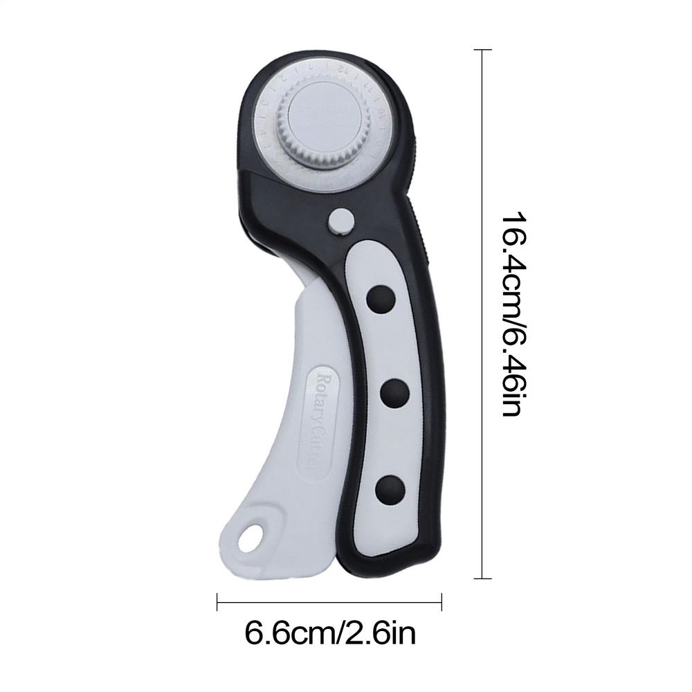 

Роликовый нож для ткани 45 мм Роликовый нож для ткани для толстых материалов Инструмент для квилтинга с предохранителем Маленькие швейные принадлежности для чёрный