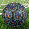 Guitar Music Symbols Round Football Size 5 Adult Ball Suitable for Training Matches and Outdoor Team.