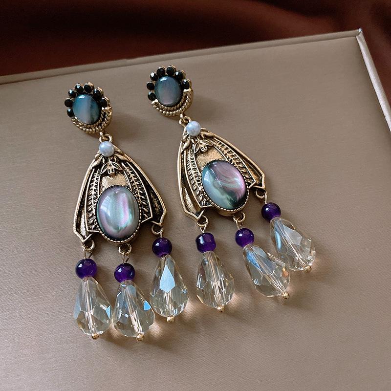 

Винтажные ретро серьги-пусеты Серебряная игла - Элегантные, универсальные, высококлассные серьги в придворном стиле.