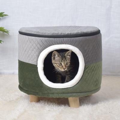 Stool Cat Nest for All Seasons Pet Cat Closed Dog Nest House Type Removable and Washable Nest Cat Bed