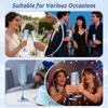 Blue Plastic Champagne Flutes 12 Pcs, 5.5oz Unbreakable BPA-free Stemware for Wedding Toasting & Parties