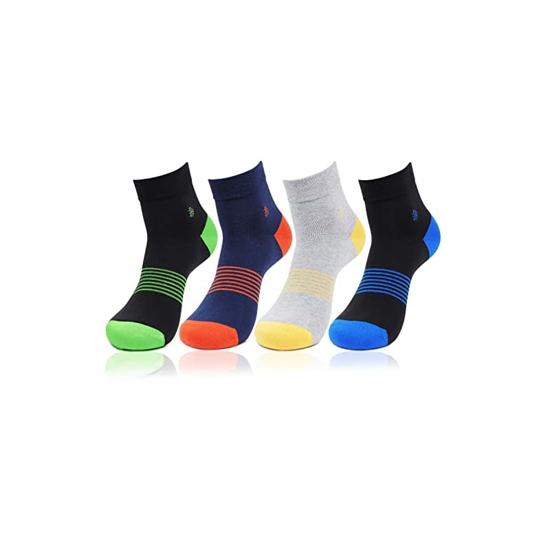 Bonjour Mens Cotton Ankle Length Pairs Bold Socks_Bro9052Po4