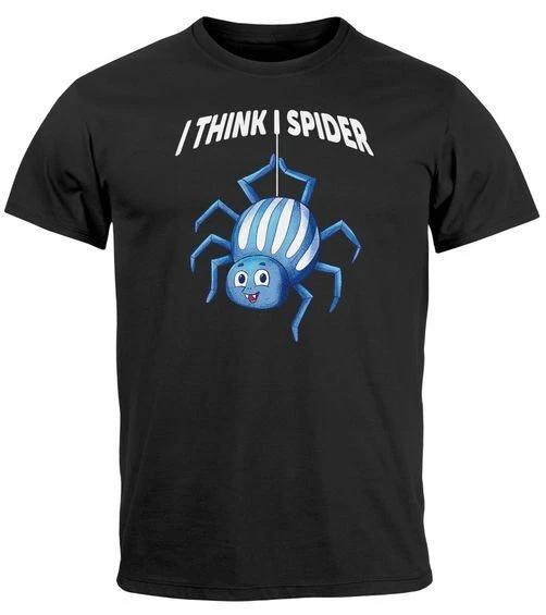 Men s T-Shirt I Think I Spider I Believe I Spider Meme Joke Fun Shirt Saying 1 S