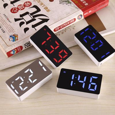 Reloj despertador con efecto espejo y luz Led, muebles para el hogar, reloj electrónico, escritorio Digital, decoración de dormitorio, Accesorios inteligentes de escritorio, horas
