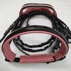 Leather Padded Comfort Bridle with Pink Color Stone & Padding Dressage Bridle .