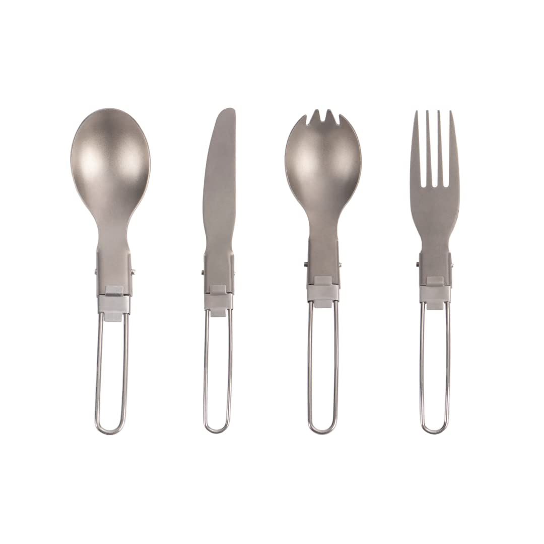 Takeda Corporation [Cutlery Set/Outdoor/Compact] Silver 15 x 3.6cm Titanium Cutlery regular серебряный