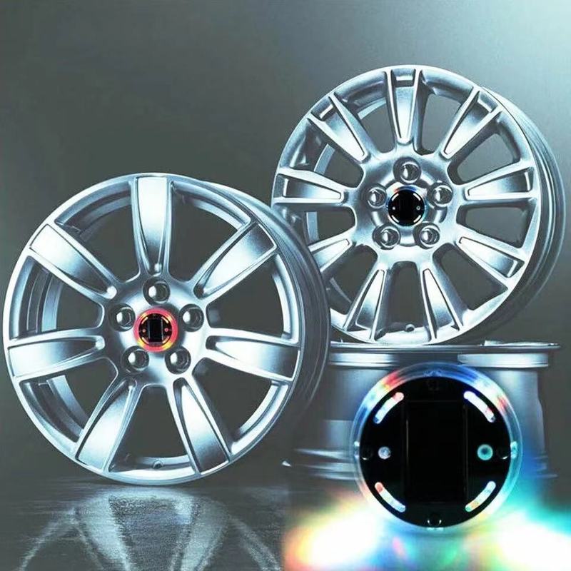 1/2/3/4pcs Solar Energy Flash LED Light Car Wheel Light Hub Bulb Tire Tyre Valve Cap Lamp Led Lights Car Accessories